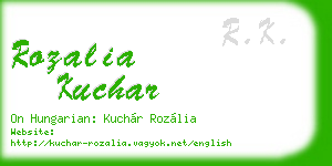 rozalia kuchar business card