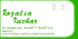 rozalia kuchar business card